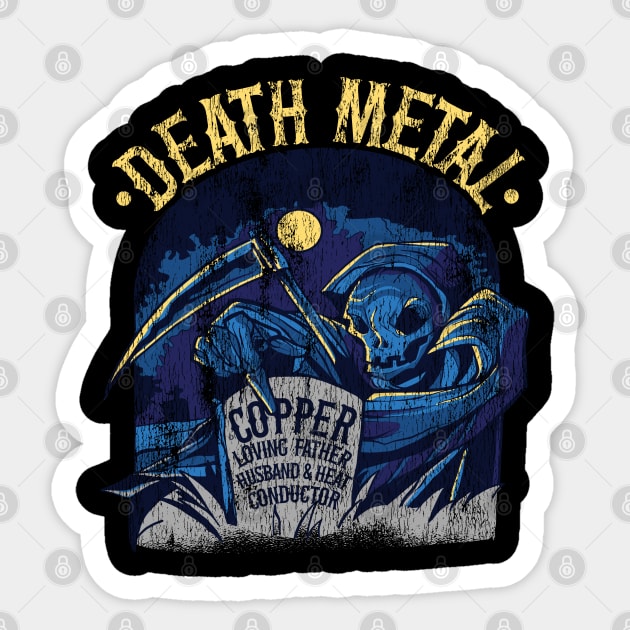 Funny Vintage Death Metal Copper Chemistry Science Sticker by Kuehni